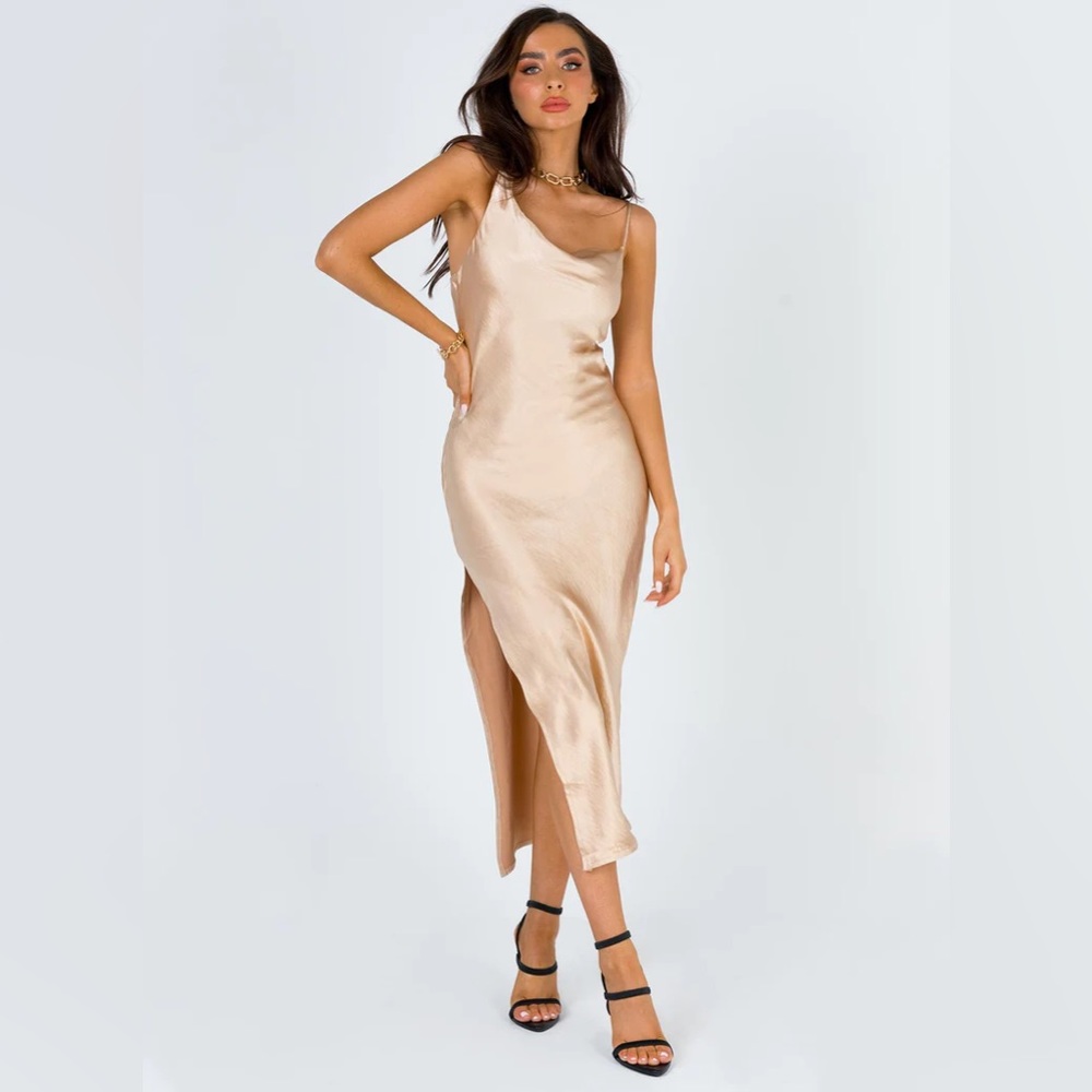 ZAMORA MIDI DRESS CHAMPAGNE